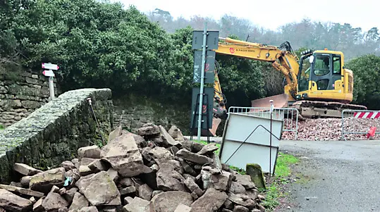 L'area del cantiere sotto Prosecco. Foto Lasorte