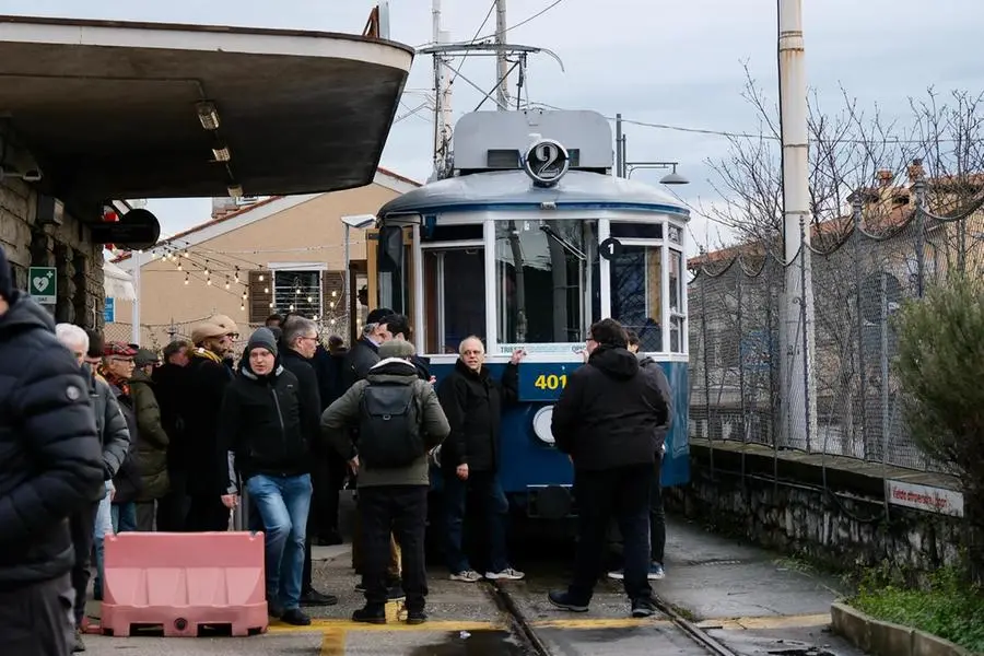 L'arrivo della prima corsa a Opicina