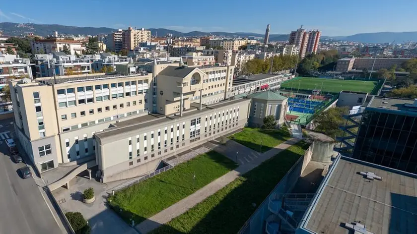 Una veduta dall’alto della sede del Trieste Campus e del Doposcuola