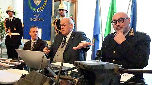 L’assessore Del Sordi, il sindaco Ziberna e il comandante Muzzatti