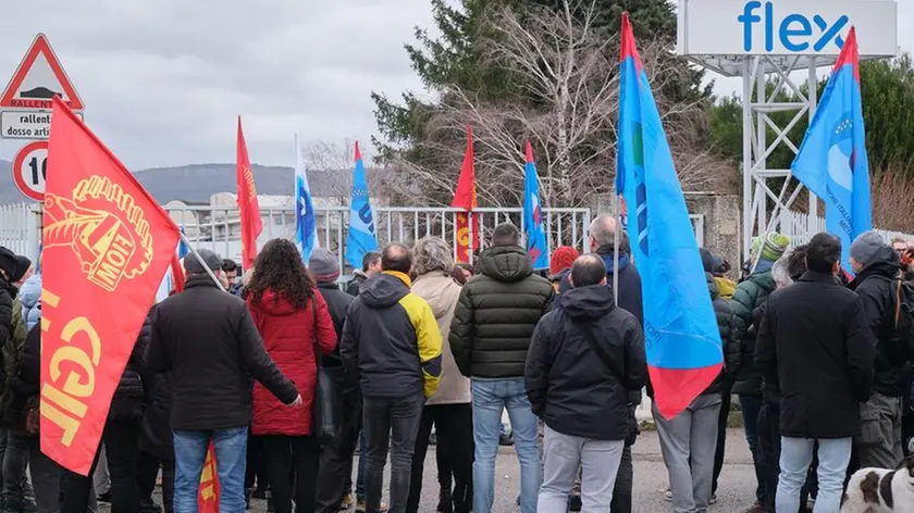 La protesta alla Flex di Trieste Foto Massimo Silvano