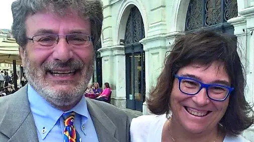 I giornalisti Guido Barella e Donatella Tretjak