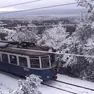 Il Tram di Opicina immortalato da Andrea Lasorte in una giornata di eccezionale neve alla fine degli anni ’90