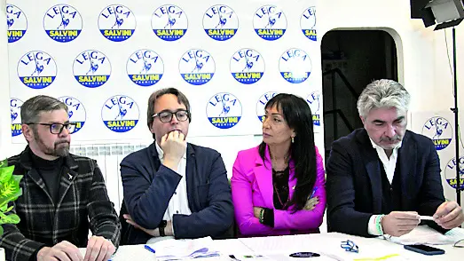 Da sinistra Marco Dreosto, Igor Iezzi, Anna Cisint e Antonio Calligaris