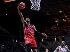 Trapani - Pallacanestro Trieste, l'azione finale di Brooks foto Ciamillo