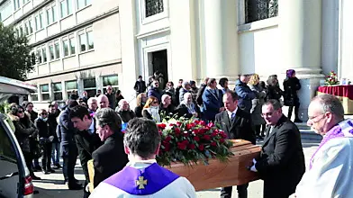 Folla al funerale del trentenne Mickey Cucit, morto in un incidente stradale fra Mossa e Capriva Foto Bumbaca