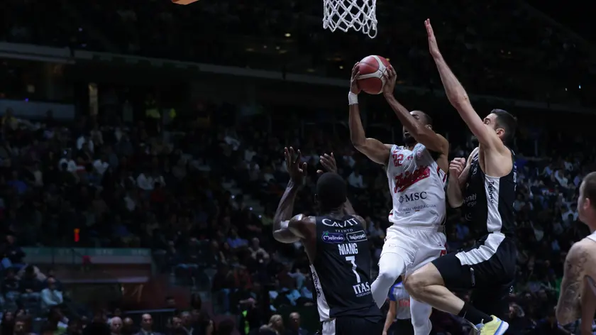 Un momento del match tra Trento e Trieste: Trento ha poi vinto contro Milano la finale (Lasorte)