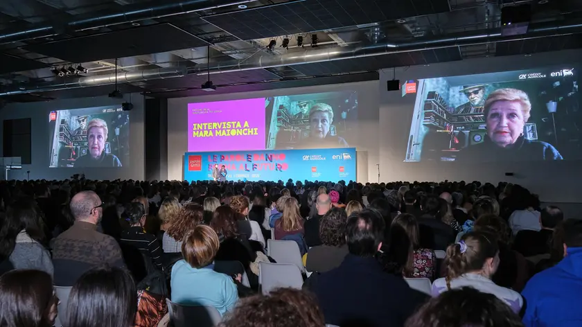 L'intervento di Mara Maionchi al festival (foto Silvano)