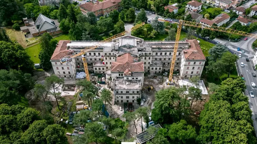 Un’immagine del cantiere estrapolata dalle documentazioni di Asugi