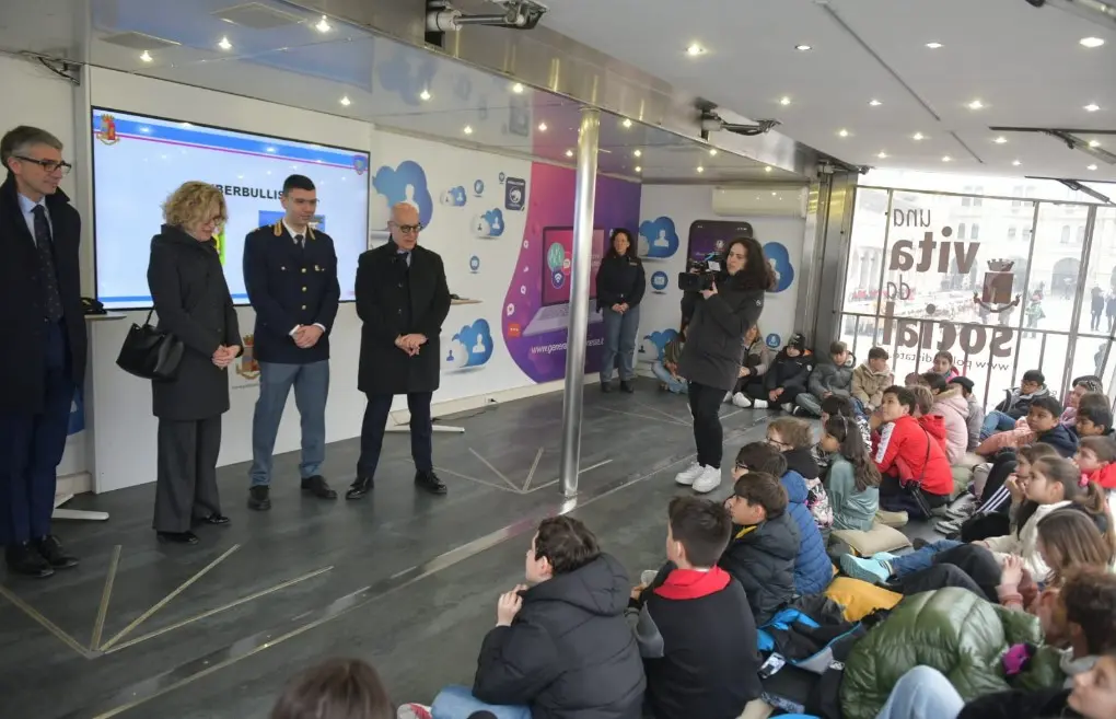 L'incontro con i ragazzi Foto Bruni