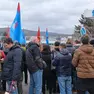 Manifestazione all'esterno della Flex Foto Massimo Silvano