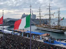 Il veliero scortato dalle barche di Barcolana Special Edition. Fotoservizio di Massimo Silvano