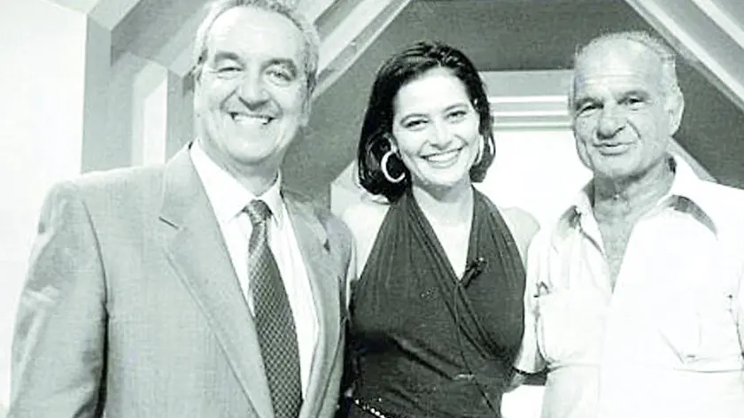 Pizzul, Ventura e Ciotti insieme alla domenica sportiva nella stagione 1992-93 (foto la stampa)