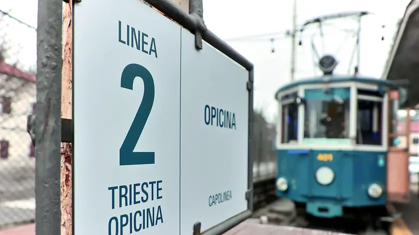 Il tram di Opicina al capolinea Foto Andrea Lasorte