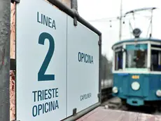 Il tram di Opicina al capolinea Foto Andrea Lasorte