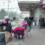 Il tram e gli esercenti delle attività di Opicina. Fotoservizio Lasorte