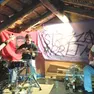 Tre dei cinque componenti degli Strozzapreti, la punk band made in Gorizia