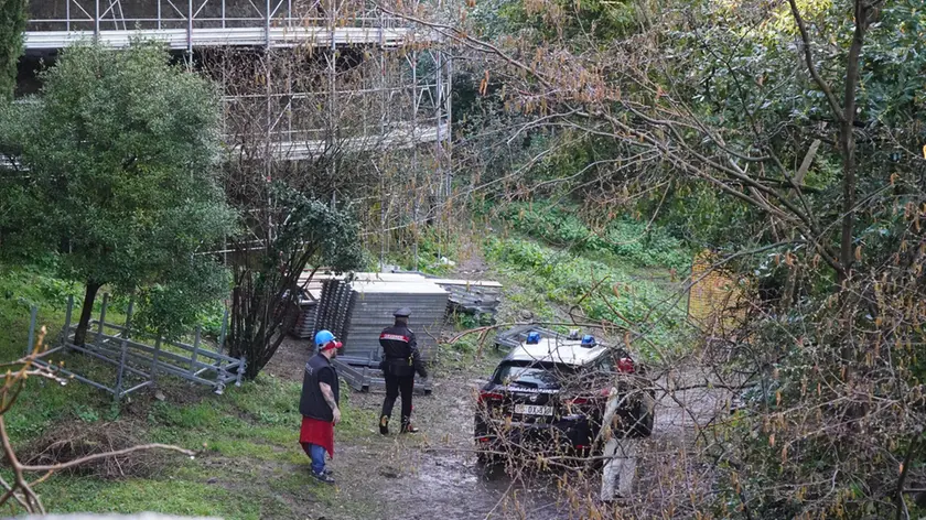 La zona dell’incidente. Foto Marega