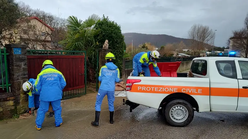 Volontari al lavoro a Muggia