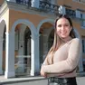 La giornalista boliviana Guisela Chiarella, di origini italiane, davanti al Mib Foto Andrea Lasorte
