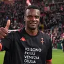 Udoh fotografato da Andrea Lasorte alla fine del match contro la Pro Patria