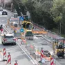 Il cantiere in viale Miramare ultimato, e ora spostato a Roiano foto Lasorte