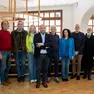 Il candidato sindaco del centrosinistra Diego Moretti con parte della squadra squadra Katia Bonaventura