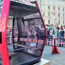 La presentazione della cabinovia in piazza della Borsa (Silvano)
