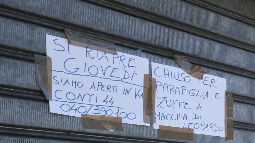 I cartelli affissi in pescheria (foto Lasorte)