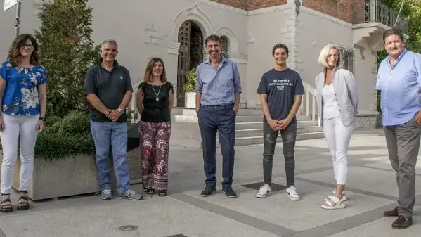 Gli assessori e il sindaco di Ronchi dei Legionari (Papais è il terzo da destra)