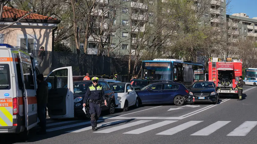 Il tamponamento in via Flavia (Silvano)