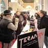 Degustazione del Terrano a un evento di promozione, foto Lasorte