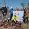 La piantumazione degli alberi a Medeazza (Lasorte)