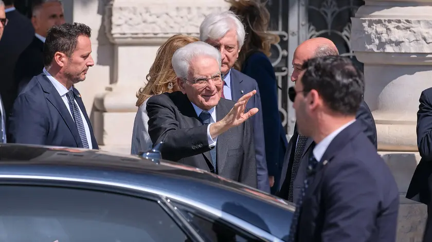 Il Presidente della Repubblica Sergio Mattarella nella sua ultima visita all’Università di Trieste foto Silvano