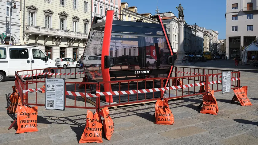 Il prototipo della cabinovia a Trieste (Silvano)