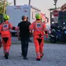 Vigili del fuoco e sanitari del 118 nel campeggio di Opicina Foto Silvano