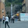 Lo striscione srotolato a Gorizia