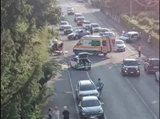 Un recente incidente in viale Trieste a Gradisca, foto d'archivio