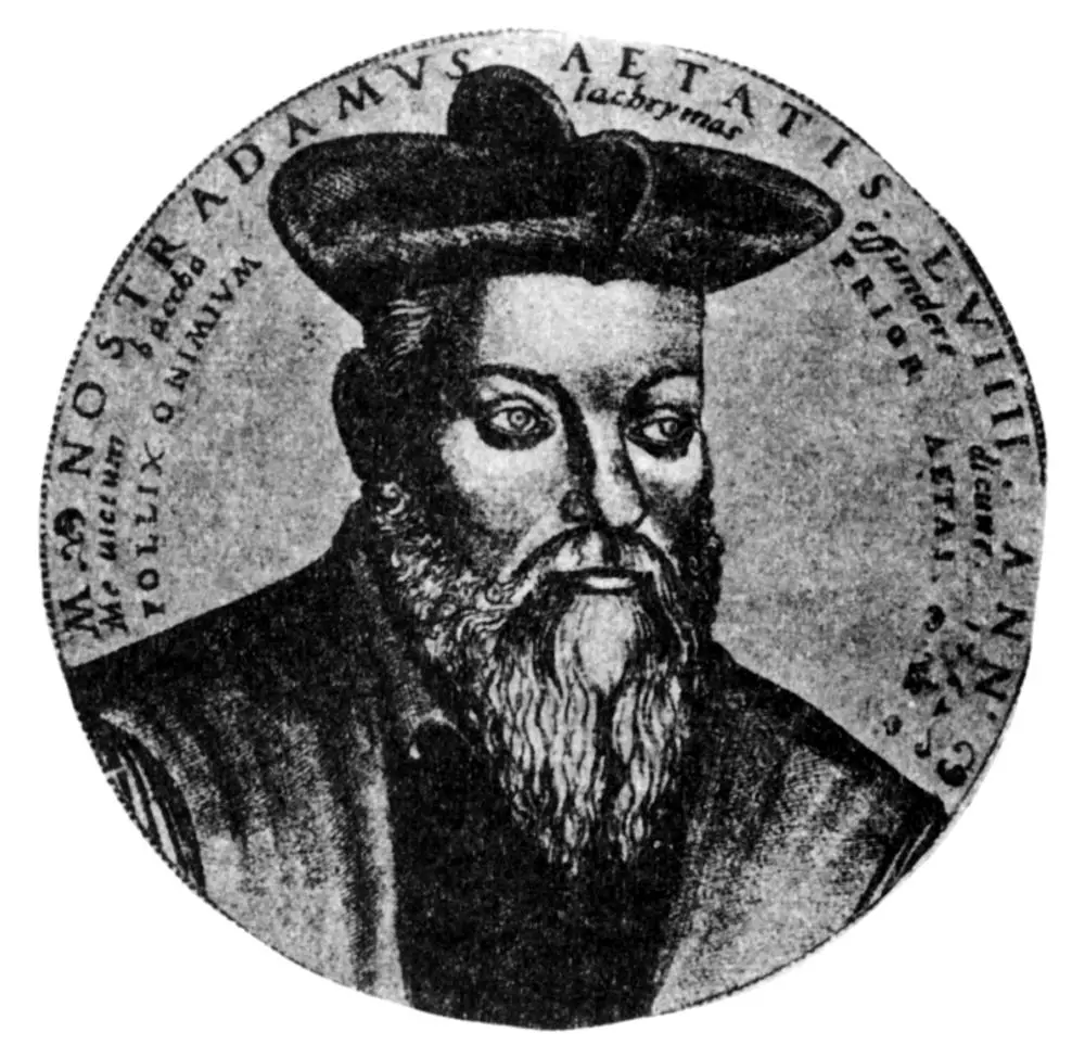 Michel de Nostredame ritratto quando aveva 59 anni.