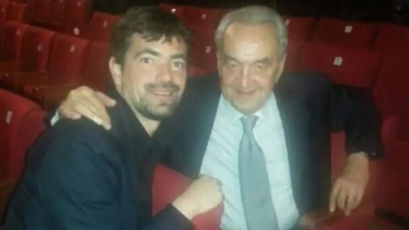 Gianfranco Butinar assieme a Bruno Pizzul