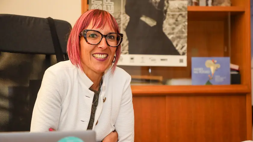 Romina Kocina nel suo ufficio di direttrice del Gect (foto Tibaldi)