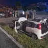 La Panda finita fuori strada a Mossa