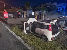 La Panda finita fuori strada a Mossa