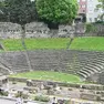 Il Teatro Romano e l’aera soggetta ai ristagni. Foto Francesco Bruni