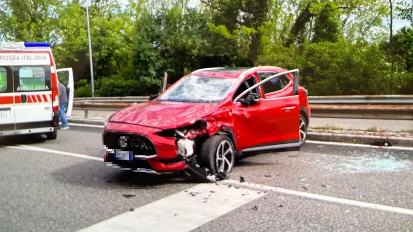 L'auto coinvolta nel sinistro
