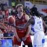 Jayce Johnson esulta contro Sassari (Ciamillo / Lasorte)