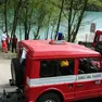 Gorizia. Un momento del ricupero del corpo di un 41enne suicida nell'acque dell'Isonzo da parte del 118 e pompieri. (Foto Roberto Coco)