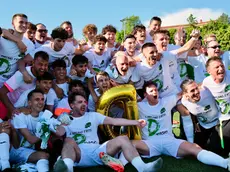 La gioia del San Luigi promosso in D (FOTO SILVANO)