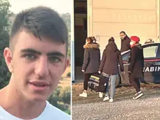 Un primo piano di Lorenzo Parelli, a destra l'arrivo dei familiari sul luogo dell'incidente