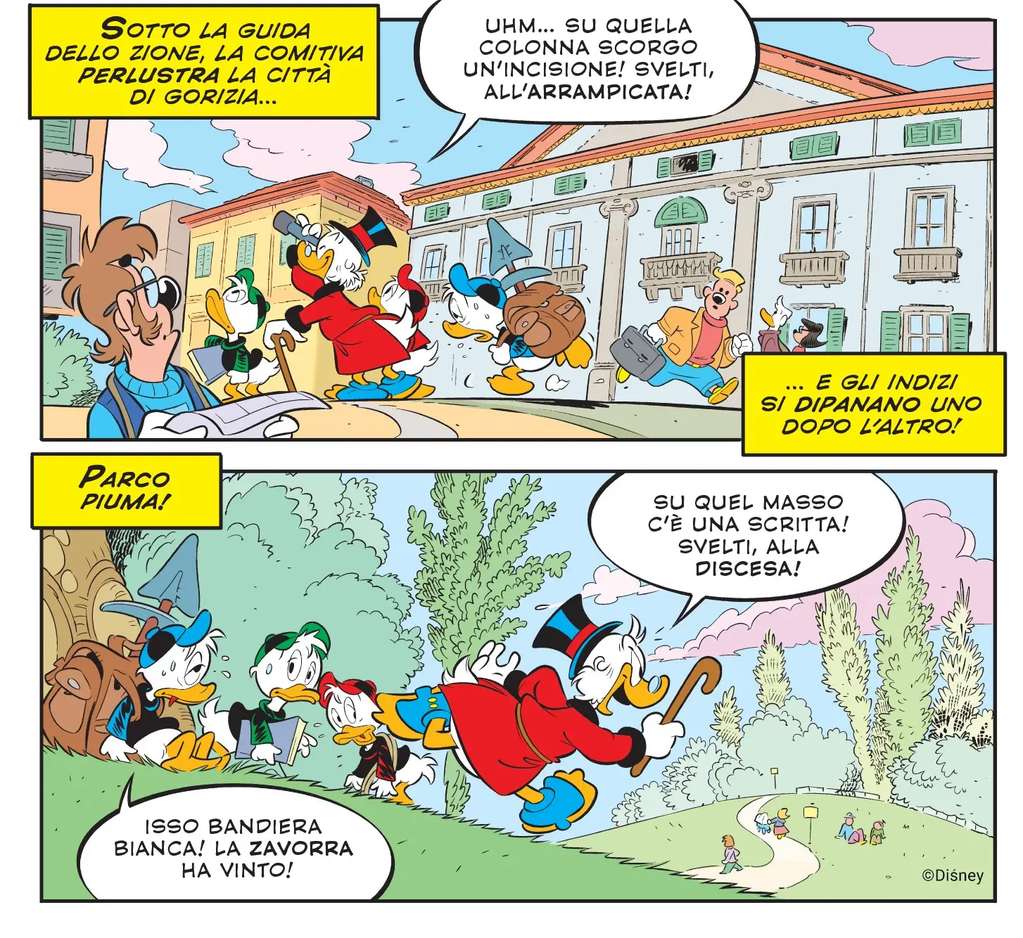 Una pagina del Topolino dedicato a Gorizia e Nova Gorica